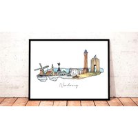 Norderney Kunstdruck Mit Rahmen, Maritime Nordsee Kunst, Sehenswürdigkeiten Poster, Abstrakte Insel Deko, Leuchtturm Norderney Kunstdruck Mit Rahmen, Maritime Nordsee Kunst, Sehenswürdigkeiten Poster, Abstrakte Insel Deko, Leuchtturm von KalenderKunst2026