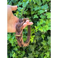 Lederhundehalsband Braun Geflochten, Halsband Hund, Hundehalsband, Lederhalsband, Hundeleine, Hundezubehör, Geflochten von KaleoHundeleinen