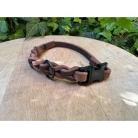 Lederhundehalsband Braun, Halsband Hund, Hundehalsband, Lederhalsband, Hundeleine, Hundezubehör, Geflochten Lederhundehalsband Braun, Halsband Hund, Hundehalsband, Lederhalsband, Hundeleine, Hundezubehör, Geflochten von KaleoHundeleinen