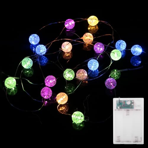 Kaleora Lichterkette Kristallkugeln, 3 Meter, 30 LED Bunte Perlen, Lichterkette Kristall Kugeln Batteriebetrieben, Kristall Crackle Kugeln Lichterketten für Weihnachten, Geburtstag, Party Kaleora Lichterkette Kristallkugeln, 3 Meter, 30 LED Bunte Perlen, Lichterkette Kristall Kugeln Batteriebetrieben, Kristall Crackle Kugeln Lichterketten für Weihnachten, Geburtstag, Party von Kaleora
