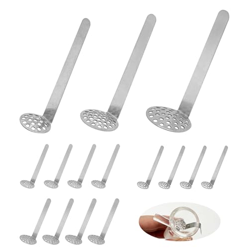 Bong Sieb Einhängesiebe Bong Siebe Edelstahl - Stecksiebe Stahl-Hängesiebe für Tabakpfeifen, Wasserpfeifen & Chillum, Pfeifen Siebe, Pfeifensieb Siebchen für Bong Zubehör (12/15/ 18mm, Ges.15 Stk) von Kalexion