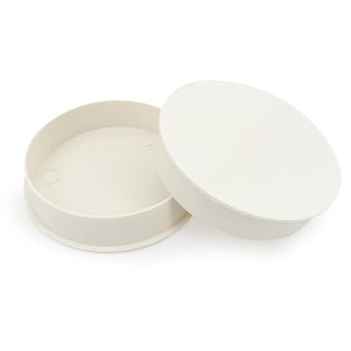 Lüftungsrohr Abdeckung für Muffenstopfen DN 75 - Rohr Deckel 75mm, Rohrabdeckung Deckel, PVC Abdeckkappe Abwasserrohr Deckel Endkapp, Rohrstopfen Rohrverschlussstopfen für Drainagerohre (2 STK, Weiß) von Kalexion