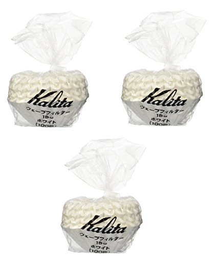 [Set of 3] Kalita Wave Series Papierkaffee Filtergröße 155 [1-2 Tassen] Weißbuch 100 Filter pro Packung # 22201 (Japan Import) von Kalita