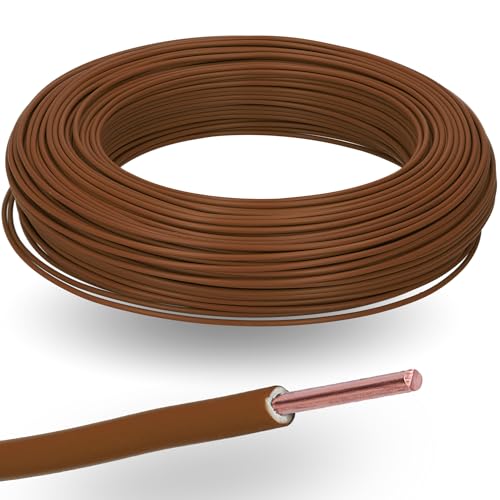 10 Meter Kalitec H07V-U 1x2,5 mm² braun I flammwidrige PVC Einzelader 2,5mm2 Litze starr aus Kupfer I 450/750 V I Verdrahtungsleitung eindrähtig für interne Verdrahtung von Maschinen und Leuchten 10 Meter Kalitec H07V-U 1x2,5 mm² braun I flammwidrige PVC Einzelader 2,5mm2 Litze starr aus Kupfer I 450/750 V I Verdrahtungsleitung eindrähtig für interne Verdrahtung von Maschinen und Leuchten von Kalitec