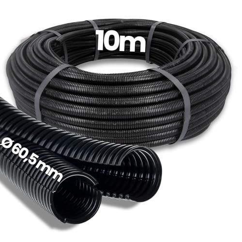 10 Meter Kalitec Wellrohr Twin NW 70 I Wellschlauch zweiteilig I Solarwellrohr I Marderschutzrohr I Leerrohr I Kabelschutz AD 78 mm ID 60,5 mm von Kalitec