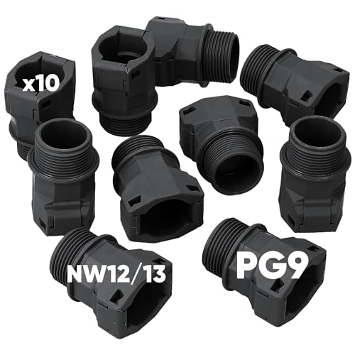 10 Stück Kalitec 3805037 Schlauchverschraubung gerade PG9 schwarz I Wellrohr Verbinder NW12/ 13 I Verbindungsstück I Rohrverschraubung 10 Stück Kalitec 3805037 Schlauchverschraubung gerade PG9 schwarz I Wellrohr Verbinder NW12/ 13 I Verbindungsstück I Rohrverschraubung von Kalitec