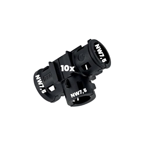 10 Stück Kalitec 9806082 T-Verteiler Form A NW 7,5-7,5-7,5 schwarz I 3 Wege Verteiler I T-Stück I Verteiler für Wellrohr I Verbinder für Wellrohr I kabelverteiler I Kabelverzweigung I Schnellverbinder 10 Stück Kalitec 9806082 T-Verteiler Form A NW 7,5-7,5-7,5 schwarz I 3 Wege Verteiler I T-Stück I Verteiler für Wellrohr I Verbinder für Wellrohr I kabelverteiler I Kabelverzweigung I Schnellverbinder von Kalitec