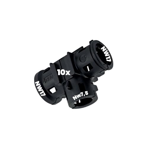 10 Stück Kalitec 9806095 T-Verteiler Form A NW 17-7,5-17 schwarz I 3 Wege Verteiler I T-Stück I Verteiler für Wellrohr I Verbinder für Wellrohr I kabelverteiler I Kabelverzweigung I Schnellverbinder 10 Stück Kalitec 9806095 T-Verteiler Form A NW 17-7,5-17 schwarz I 3 Wege Verteiler I T-Stück I Verteiler für Wellrohr I Verbinder für Wellrohr I kabelverteiler I Kabelverzweigung I Schnellverbinder von Kalitec