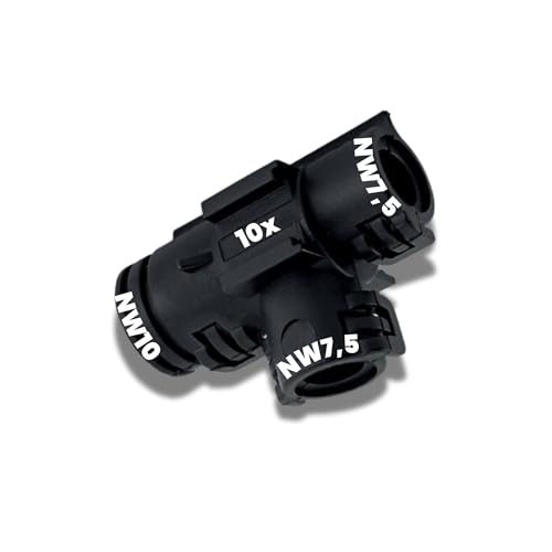 10 Stück Kalitec 9806130 T-Verteiler Form D NW 10-7,5-7,5 schwarz I 3 Wege Verteiler I T-Stück I Verteiler für Wellrohr I Verbinder für Wellrohr I kabelverteiler I Kabelverzweigung I Schnellverbinder 10 Stück Kalitec 9806130 T-Verteiler Form D NW 10-7,5-7,5 schwarz I 3 Wege Verteiler I T-Stück I Verteiler für Wellrohr I Verbinder für Wellrohr I kabelverteiler I Kabelverzweigung I Schnellverbinder von Kalitec
