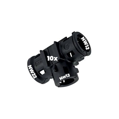 10 Stück Kalitec 9806211 T-Verteiler Form A NW 22-13-13 schwarz I 3 Wege Verteiler I T-Stück I Verteiler für Wellrohr I Verbinder für Wellrohr I kabelverteiler I Kabelverzweigung I Schnellverbinder 10 Stück Kalitec 9806211 T-Verteiler Form A NW 22-13-13 schwarz I 3 Wege Verteiler I T-Stück I Verteiler für Wellrohr I Verbinder für Wellrohr I kabelverteiler I Kabelverzweigung I Schnellverbinder von Kalitec
