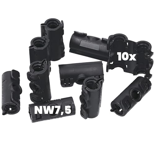 10 Stück Kalitec 9810075 A-Verteiler Form A NW7,5 schwarz I Verteiler für Wellrohr I Verteilerstück 3 Wege I Verteilerdose schwarz I Verteilerstück I Abzweigung von Kalitec