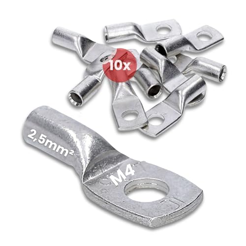 10 Stück Kalitec HR2-4 Handelsübliche Rohrkabelschuhe 2,5mm² M4 I ohne Sichtloch I Made in Germany 10 Stück Kalitec HR2-4 Handelsübliche Rohrkabelschuhe 2,5mm² M4 I ohne Sichtloch I Made in Germany von Kalitec