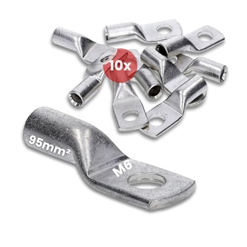 10 Stück Kalitec HR95-6 Handelsübliche Rohrkabelschuhe 95mm² M6 I ohne Sichtloch I Made in Germany von Kalitec