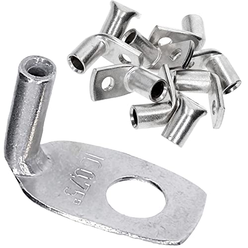 10 Stück Kalitec KA01-L4 Handelsübliche Rohrkabelschuhe gewinkelt 0,5mm²-0,75mm² M4 I ohne Sichtloch I 90° I Made in Germany von Kalitec