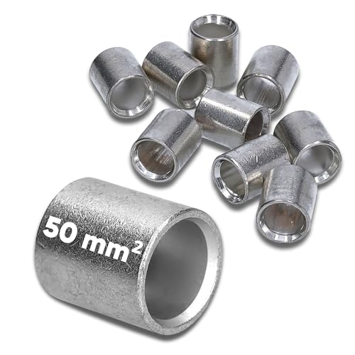 10 Stück Kalitec L10-P Parallelverbinder 50mm² I Verbinder unisoliert I Quetschverbinder blank I Kabelverbinder I Industriequalität vom deutschen Händler von Kalitec