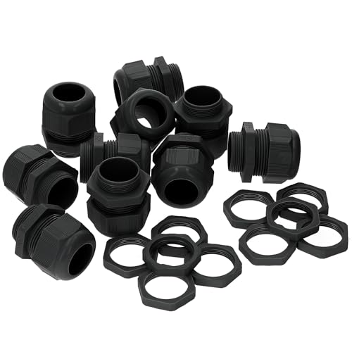 10 Stück Kalitec M32 Kabelverschraubung Kunststoff 11,0-21,0mm Klemmbereich I M32 Gegenmutter Kunststoff schwarz I langes Gewinde I wasserdichte Kabeldurchführung 10 Stück Kalitec M32 Kabelverschraubung Kunststoff 11,0-21,0mm Klemmbereich I M32 Gegenmutter Kunststoff schwarz I langes Gewinde I wasserdichte Kabeldurchführung von Kalitec