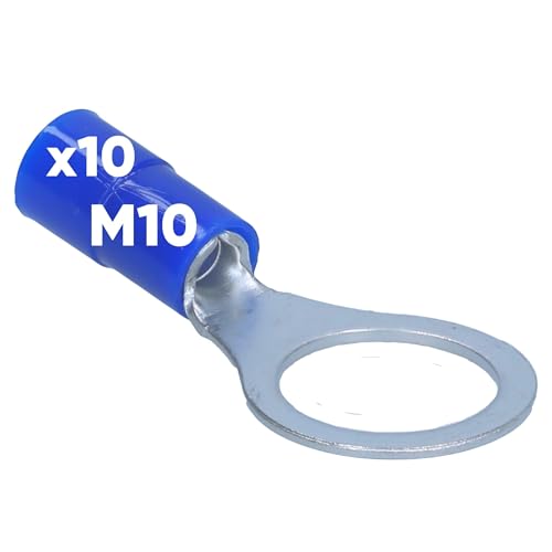 10 Stück Kalitec RKSBM10 Ringkabelschuh 1,5-2,5mm² I teilisoliert M10 blau I Kupfer I PVC Kragen I zum Verbinden von Kabeln oder Litzen I Kabelschuh I Kabelverbinder I schützt elektrische Verbindungen 10 Stück Kalitec RKSBM10 Ringkabelschuh 1,5-2,5mm² I teilisoliert M10 blau I Kupfer I PVC Kragen I zum Verbinden von Kabeln oder Litzen I Kabelschuh I Kabelverbinder I schützt elektrische Verbindungen von Kalitec