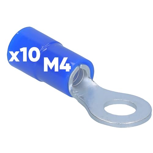 10 Stück Kalitec RKSBM4 Ringkabelschuh 1,5-2,5mm² I teilisoliert M4 blau I Kupfer I PVC Kragen I zum Verbinden von Kabeln oder Litzen I Kabelschuh I Kabelverbinder I schützt elektrische Verbindungen 10 Stück Kalitec RKSBM4 Ringkabelschuh 1,5-2,5mm² I teilisoliert M4 blau I Kupfer I PVC Kragen I zum Verbinden von Kabeln oder Litzen I Kabelschuh I Kabelverbinder I schützt elektrische Verbindungen von Kalitec
