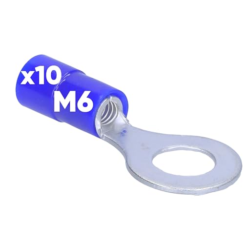 10 Stück Kalitec RKSBM6 Ringkabelschuh 1,5-2,5mm² I teilisoliert M6 blau I Kupfer I PVC Kragen I zum Verbinden von Kabeln oder Litzen I Kabelschuh I Kabelverbinder I schützt elektrische Verbindungen 10 Stück Kalitec RKSBM6 Ringkabelschuh 1,5-2,5mm² I teilisoliert M6 blau I Kupfer I PVC Kragen I zum Verbinden von Kabeln oder Litzen I Kabelschuh I Kabelverbinder I schützt elektrische Verbindungen von Kalitec