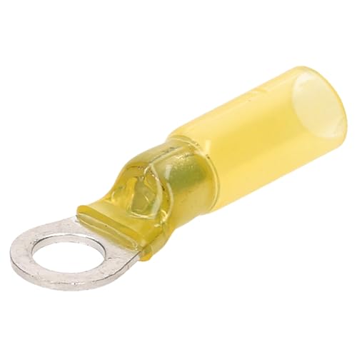 10 Stück Kalitec Warmschrumpf-Ringkabelschuh 4-6mm² M10 I Ringkabelschuh M10 Crimp-Verbindung I Kabelschuh gelb Isolierung I Schrumpfschlauch Kabelschuh für feuchtigkeitsdichte Kabelverbindungen von Kalitec