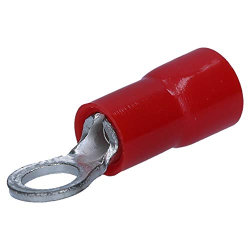 100 Stück Cembre RF-M3.5 Ringkabelschuh isoliert M3,5 rot 0,25-1,5 mm² I Industriequalität von Kalitec
