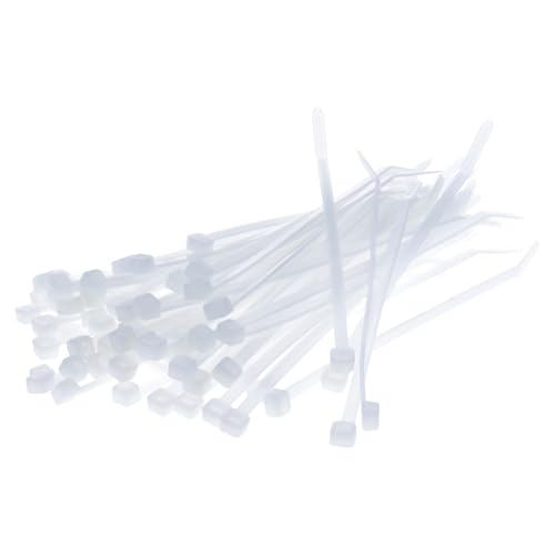 100 Stück Kalitec Kabelbinder Natur 140mm x 2,5mm I Kabelbinder uv-beständig I transparente Kabelbinder I Kabelbinder Set weiß/natur I 140 mm lange Kabelbinder I 8 kg Zugfestigkeit von Kalitec