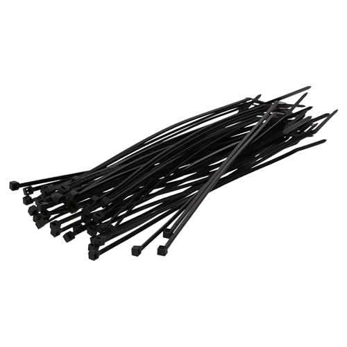 100 Stück Kalitec Kabelbinder schwarz 80mm x 2,4mm I Kabelbinder uv-beständig I schwarze Kabelbinder I Kabelbinder Set schwarz I 80 mm lange Kabelbinder I 8 kg Zugfestigkeit von Kalitec