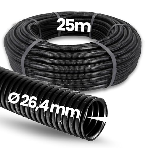 25 Meter Kalitec Wellrohr geschlitzt NW 26 I Wellschlauch offen I Marderschutzrohr I Leerrohr I Kabelschutz AD 31,3 mm ID 26,4 mm 25 Meter Kalitec Wellrohr geschlitzt NW 26 I Wellschlauch offen I Marderschutzrohr I Leerrohr I Kabelschutz AD 31,3 mm ID 26,4 mm von Kalitec