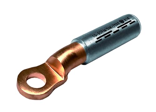 3 Stück Kalitec ALCU50-M12 AL/CU Presskabelschuhe 50mm² M12 blank zugentlastet von Kalitec