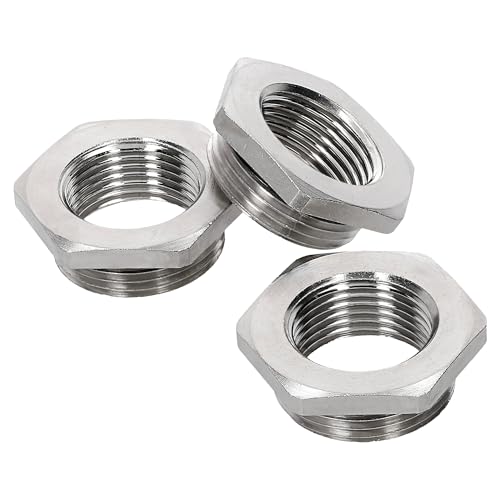 3 Stück Kalitec D6725204 Reduktion mit O-Ring M25/M20 Messing I Reduzierstück Kabelverschraubung sechskant I M20 Innengewinde I M25 Außengewinde I IP68 von Kalitec