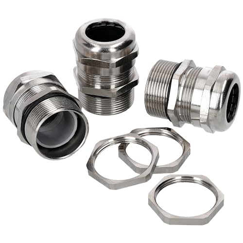 3 Stück Kalitec M32 Kabelverschraubung Messing 11,0-21,0mm Klemmbereich I M32 Gegenmutter Messing I langes Gewinde I gas-und wasserdichte Kabeldurchführung 3 Stück Kalitec M32 Kabelverschraubung Messing 11,0-21,0mm Klemmbereich I M32 Gegenmutter Messing I langes Gewinde I gas-und wasserdichte Kabeldurchführung von Kalitec