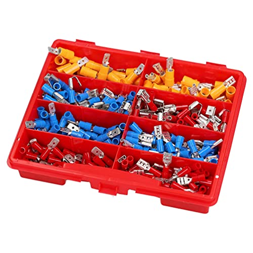 Kalitec Kali-1612 Sortimentskasten Flachsteckhülsen und Flachstecker Teilisoliert 0,25-6mm² I Kupfer I PVC-Isolierung I Leiter-Querschnitt 0,25-6mm² I Steckverbindung robust von Kalitec