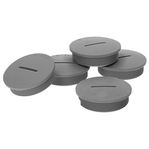 5 Stück Kalitec G4532200 M32 Blindstopfen Kunststoff rund grau I 40mm Durchmesser I M32 Blindstopfen Set I staub und wasserdicht I IP65 von Kalitec
