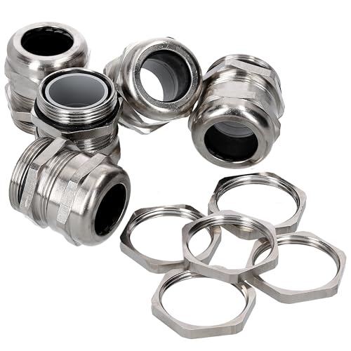 5 Stück Kalitec PG11 Kabelverschraubung Messing 6,0-11,5mm Klemmbereich I PG11 Gegenmutter Messing I gas-und wasserdichte Kabeldurchführung von Kalitec