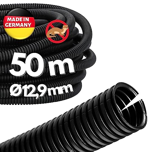 50 Meter Kalitec Wellrohr geschlitzt NW 13 I Wellschlauch offen I Marderschutzrohr I Leerrohr I Kabelschutz AD 15,8 mm ID 12,9 mm von Kalitec