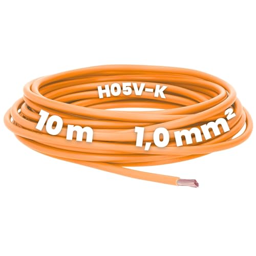 Kalitec 10 Meter H05V-K 1 mm² orange Verdrahtungsleitung I Aderleitung flexibel I PVC Einzelader I Litze 1mm2 I Verdrahtung feindrätig I Einzelleitung I Kabel eindrähtig I Schaltdraht Kalitec 10 Meter H05V-K 1 mm² orange Verdrahtungsleitung I Aderleitung flexibel I PVC Einzelader I Litze 1mm2 I Verdrahtung feindrätig I Einzelleitung I Kabel eindrähtig I Schaltdraht von Kalitec