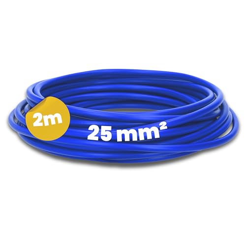 Kalitec 2 Meter H07V-K 25 mm² dunkelblau Verdrahtungsleitung I Aderleitung flexibel I Litze 25mm2 I Verdrahtung feindrätig I Einzelleitung Zählerschrank I Kabel eindrähtig für Schaltschrank Kalitec 2 Meter H07V-K 25 mm² dunkelblau Verdrahtungsleitung I Aderleitung flexibel I Litze 25mm2 I Verdrahtung feindrätig I Einzelleitung Zählerschrank I Kabel eindrähtig für Schaltschrank von Kalitec