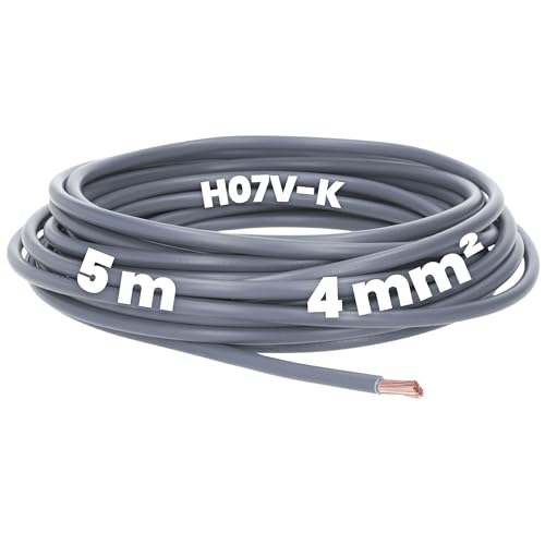 Kalitec 5 Meter H07V-K 4 mm² grau Verdrahtungsleitung I Aderleitung flexibel I Litze 4mm2 I Verdrahtung feindrätig I Einzelleitung I Kabel eindrähtig für Schaltschrank I Schaltdraht Kalitec 5 Meter H07V-K 4 mm² grau Verdrahtungsleitung I Aderleitung flexibel I Litze 4mm2 I Verdrahtung feindrätig I Einzelleitung I Kabel eindrähtig für Schaltschrank I Schaltdraht von Kalitec