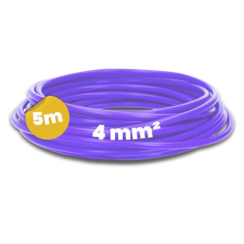 Kalitec 5 Meter H07V-K 4 mm² violett Verdrahtungsleitung I Aderleitung flexibel I Litze 4mm2 I Verdrahtung feindrätig I Einzelleitung I Kabel eindrähtig für Schaltschrank I Schaltdraht von Kalitec