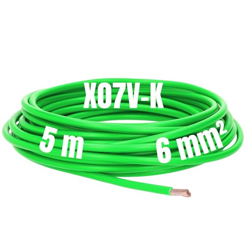 Kalitec 5 Meter X07V-K 6 mm² grün Verdrahtungsleitung I Aderleitung flexibel I Litze 6mm2 I Verdrahtung feindrätig I Einzelleitung I Kabel eindrähtig für Schaltschrank I Schaltdraht Kalitec 5 Meter X07V-K 6 mm² grün Verdrahtungsleitung I Aderleitung flexibel I Litze 6mm2 I Verdrahtung feindrätig I Einzelleitung I Kabel eindrähtig für Schaltschrank I Schaltdraht von Kalitec