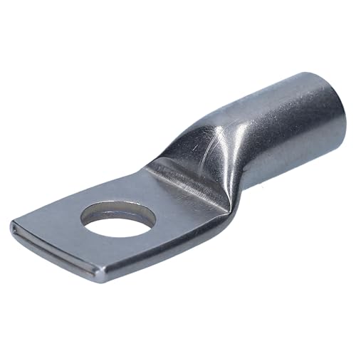 Kalitec ER5-8 10 Stück Edelstahl-Rohrkabelschuh V4A 25mm² I Anschlussgröße M8 I unisolierte und rostfreie Kabelschuhe I Kabelschuhe Industrieanwendungen von Kalitec