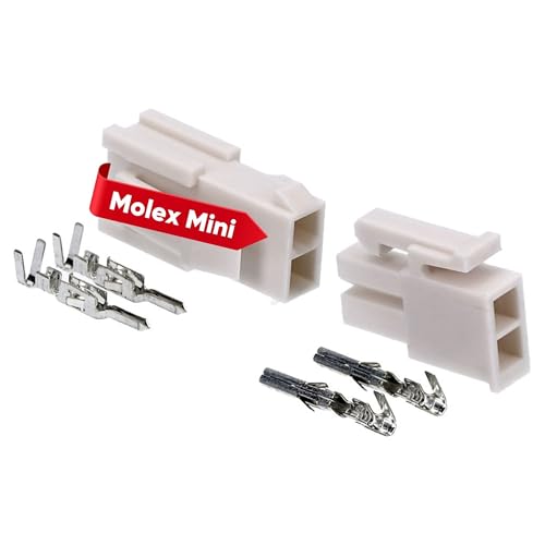 Kalitec KALI-2402 Mini-Fit Jr. Set 2 polig aus Nylon I Kabelstecker KFZ I Spannung 600 V I Nennstrom 13 A I AWG 24-18 I Mini Stecker für für Festplatten, LED und RGB Beleuchtung I Rastermaß 4.2mm Kalitec KALI-2402 Mini-Fit Jr. Set 2 polig aus Nylon I Kabelstecker KFZ I Spannung 600 V I Nennstrom 13 A I AWG 24-18 I Mini Stecker für für Festplatten, LED und RGB Beleuchtung I Rastermaß 4.2mm von Kalitec