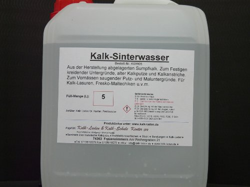 Kalk-Sinterwasser. Hochrein. Zum Festigen und Vornässen von Untergründen. 5 Ltr. Kanister von Kalk-Laden