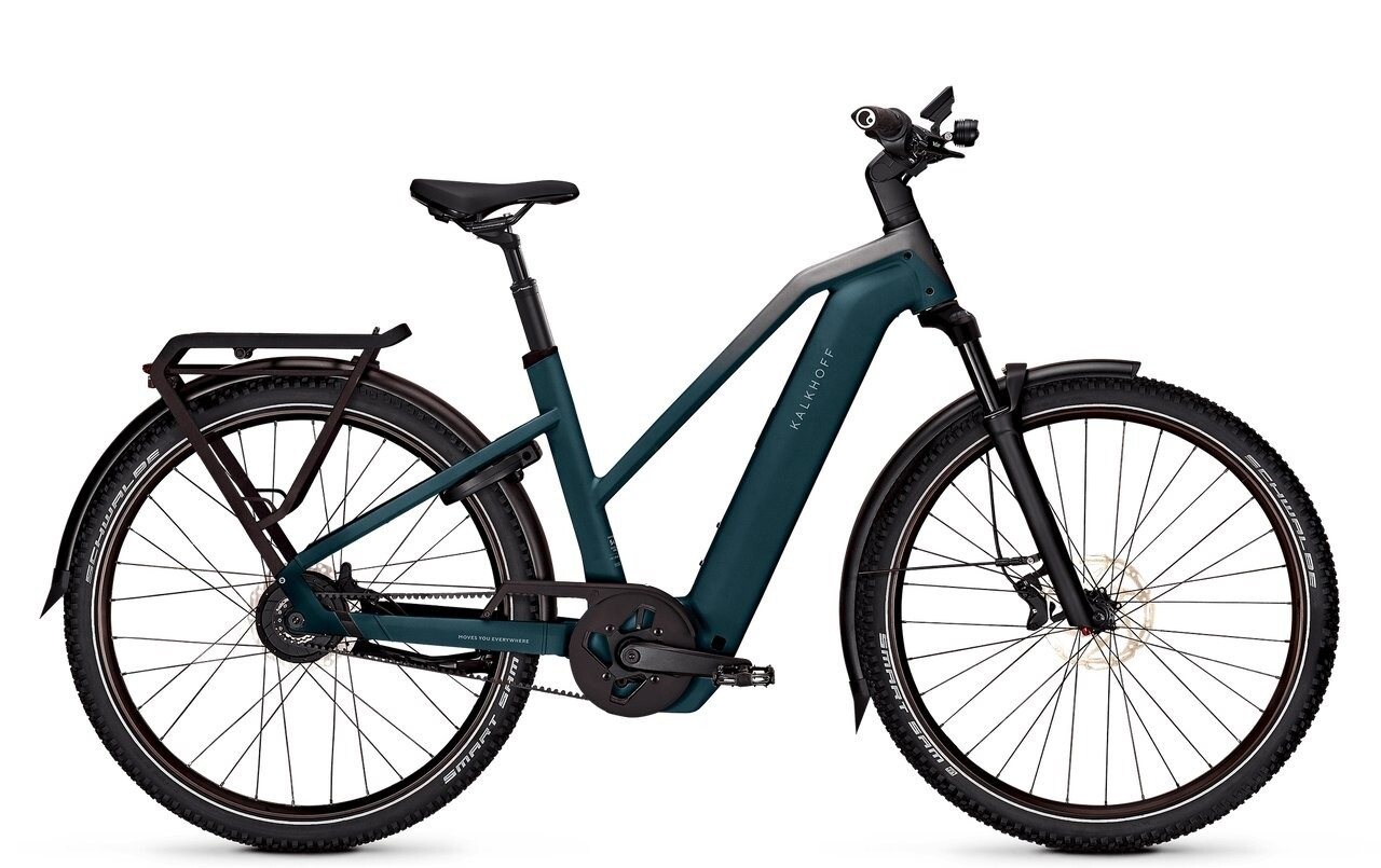 Kalkhoff E-Bike Kalkhoff Entice 5+ Advance Belt 800 Wh Damen Trapez grün 202, Enviolo Trekking, Enviolo, Bosch Performance Line CX GEN5 smart System, 800 Wh von Kalkhoff