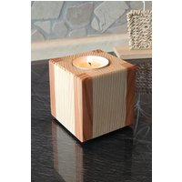 Handgefertigter Teelichthalter Aus Douglasien - Und Fichtenholz, Eingeölt Mit Leinölfirnis. Nachhaltig Einzigartig von KallesHolzWerk