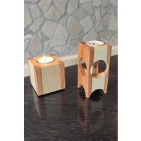 Set Aus Zwei Teelichthaltern. Douglasien-, Linden - Und Fichtenholz, Eingeölt Mit Leinölfirnis. Auch Einzeln Erhältlich | Siehe Shop Set Aus Zwei Teelichthaltern. Douglasien-, Linden - Und Fichtenholz, Eingeölt Mit Leinölfirnis. Auch Einzeln Erhältlich | Siehe Shop von KallesHolzWerk