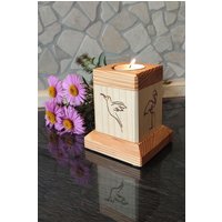Teelichthalter Mit Geheimfach - Handgefertigt Aus Fichten- & Douglasienholz Eingebrannten Verzierungen Teelichthalter Mit Geheimfach - Handgefertigt Aus Fichten- & Douglasienholz Eingebrannten Verzierungen von KallesHolzWerk