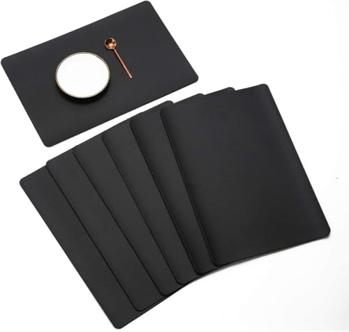 4er-Set blaue Tischsets, wasserdicht, abwischbar, Leder-Tischsets, rutschfest, hitzebeständig, für den Innenbereich, leicht zu reinigende Weihnachtsdekorationen 4er-Set blaue Tischsets, wasserdicht, abwischbar, Leder-Tischsets, rutschfest, hitzebeständig, für den Innenbereich, leicht zu reinigende Weihnachtsdekorationen von KaloKLU