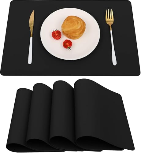 4er-Set blaue Tischsets, wasserdicht, abwischbar, Leder-Tischsets, rutschfest, hitzebeständig, für den Innenbereich, leicht zu reinigende Weihnachtsdekorationen 4er-Set blaue Tischsets, wasserdicht, abwischbar, Leder-Tischsets, rutschfest, hitzebeständig, für den Innenbereich, leicht zu reinigende Weihnachtsdekorationen von KaloKLU