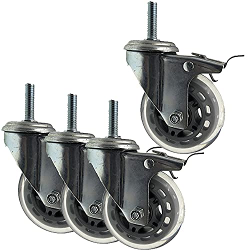 75 Mm Drehbare Gummirollen Mit Bremse, M8/M10 Hochleistungsrolle Mit Einer Tragkraft Von 100 Kg, Rollen Für Möbel/Trolley/, 4Er-Set 75 Mm Drehbare Gummirollen Mit Bremse, M8/M10 Hochleistungsrolle Mit Einer Tragkraft Von 100 Kg, Rollen Für Möbel/Trolley/, 4Er-Set von KaloKLU
